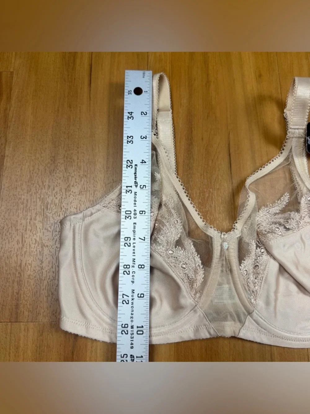Wacoal 34D Nude Lace Mesh Underwire Bra Full Coverage NWT Comfort Fit